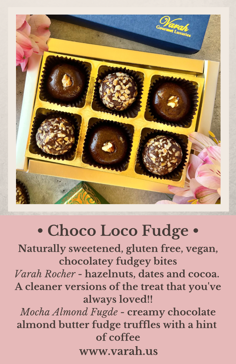 Naturally sweetened, gluten free, vegan, chocolate fudge bites