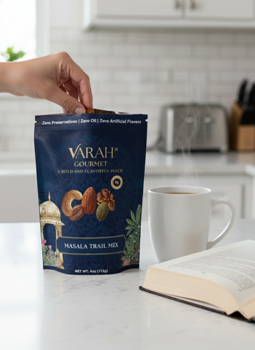 Masala Trail Mix - Savory Indian-Spiced Nuts & Seeds