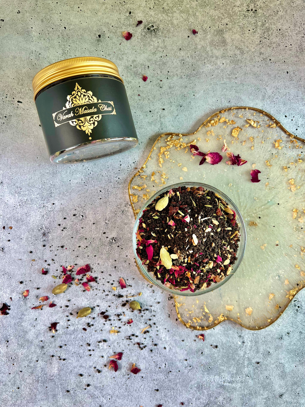 Varah Masala Chai - premium tea blend with aromatic spices and rose petals