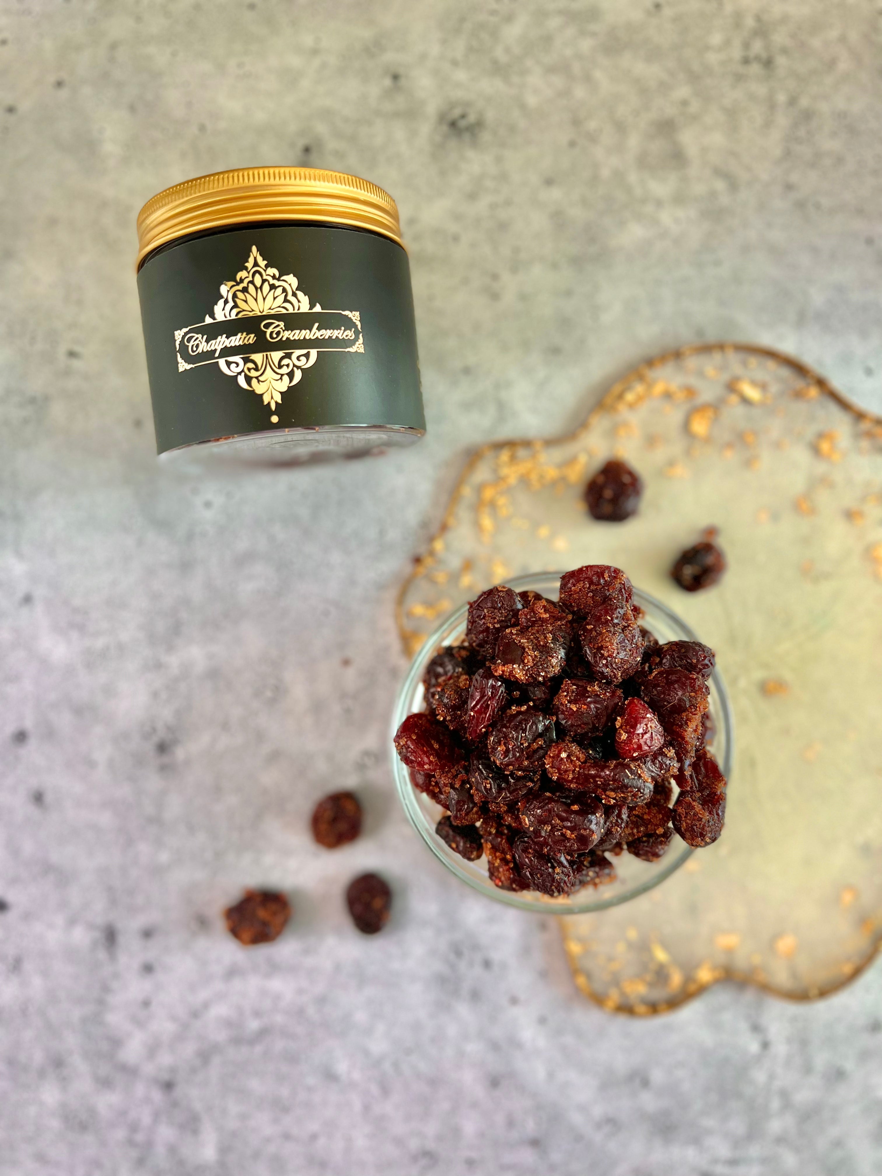 Spiced Cranberries snack jar