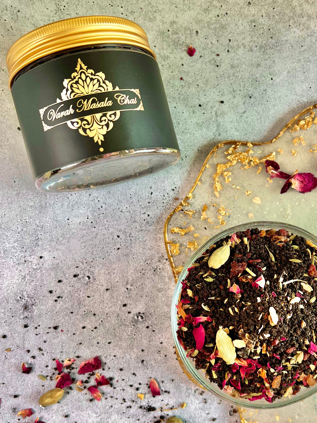 Varah Masala Chai - premium tea blend with aromatic spices and rose petals